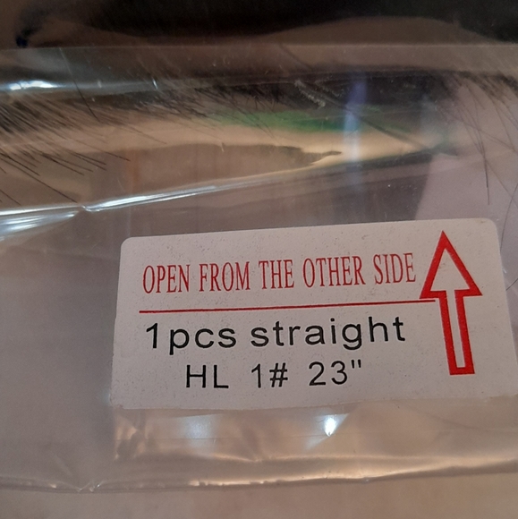 💗 (1) New 23" Black Full Head Clip-In Straight Synthetic Hair Extension - Picture 4 of 7